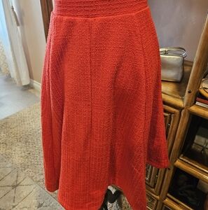 Anthropologie Maeve Bright Red Full Skirt❤️